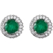 Picture of 0.38 Total Carat Halo Round Diamond Earrings