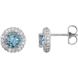 Picture of 0.38 Total Carat Halo Round Diamond Earrings