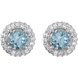 Picture of 0.38 Total Carat Halo Round Diamond Earrings