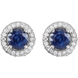 Picture of 0.38 Total Carat Halo Round Diamond Earrings