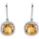 Picture of 0.75 Total Carat Halo Round Diamond Earrings