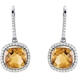 Picture of 0.75 Total Carat Halo Round Diamond Earrings