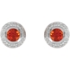 Picture of 0.50 Total Carat Halo Round Diamond Earrings
