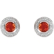 Picture of 0.50 Total Carat Halo Round Diamond Earrings