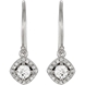 Picture of 0.63 Total Carat Halo Round Diamond Earrings