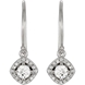 Picture of 0.63 Total Carat Halo Round Diamond Earrings