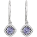 Picture of 0.20 Total Carat Halo Round Diamond Earrings