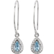 Picture of 0.10 Total Carat Halo Pear Diamond Earrings