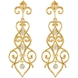 Picture of 0.33 Total Carat Floral Round Diamond Earrings