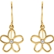 Picture of 0.06 Total Carat Floral Round Diamond Earrings