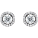 Picture of 0.60 Total Carat Halo Round Diamond Earrings