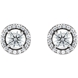 Picture of 0.60 Total Carat Halo Round Diamond Earrings