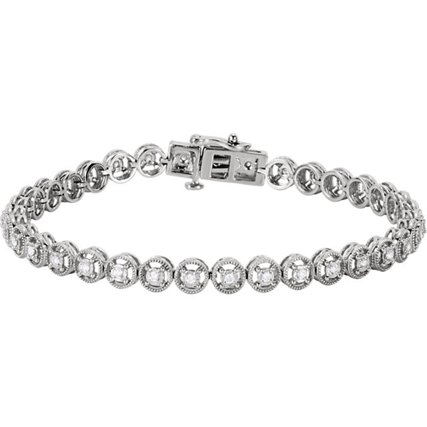 Picture of 0.51 Total Carat Tennis Round Diamond Bracelet