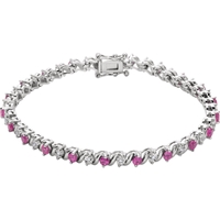 Picture of 0.11 Total Carat Line Round Diamond Bracelet