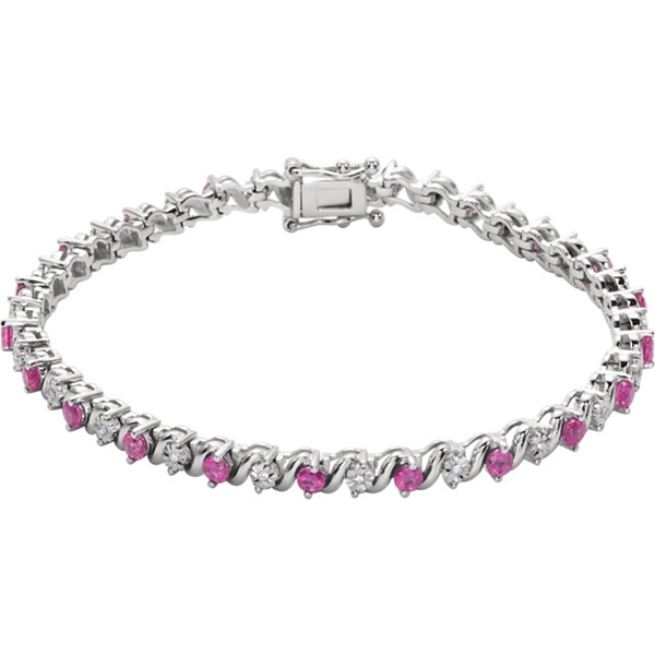 Picture of 0.11 Total Carat Line Round Diamond Bracelet