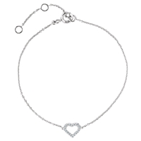 Picture of 0.06 Total Carat Heart Round Diamond Bracelet