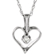 Picture of 0.03 Total Carat Heart Round Diamond Necklace