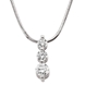 Picture of 1.00 Total Carat Three Stone Round Diamond Necklace