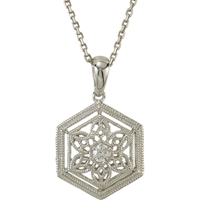 Picture of 0.05 Total Carat Designer Round Diamond Necklace