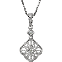 Picture of 0.06 Total Carat Designer Round Diamond Necklace