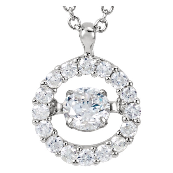 Picture of 0.59 Total Carat Designer Round Diamond Necklace