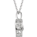 Picture of 0.16 Total Carat Heart Round Diamond Necklace