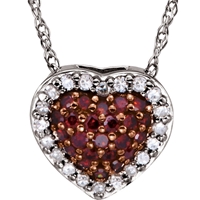 Picture of 0.20 Total Carat Heart Round Diamond Necklace