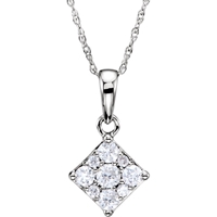 Picture of 0.33 Total Carat Designer Round Diamond Necklace