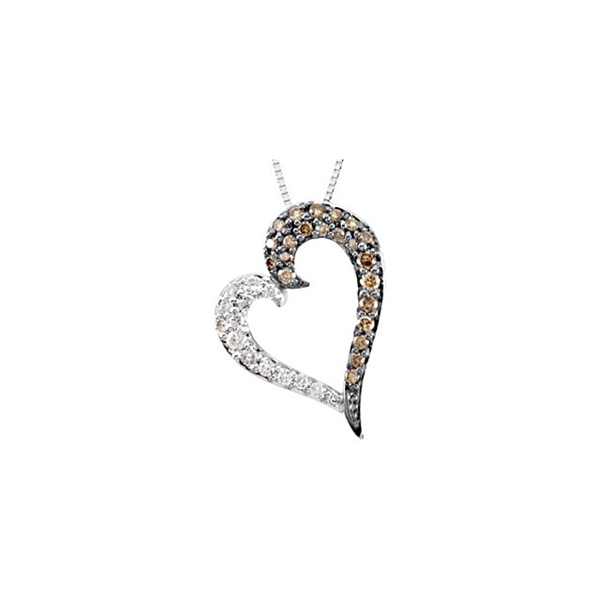 Picture of 0.25 Total Carat Heart Round Diamond Necklace