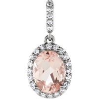 Picture of 0.17 Total Carat Halo Round Diamond Pendant