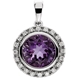 Picture of 0.13 Total Carat Halo Round Diamond Pendant