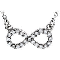 Picture of 0.20 Total Carat Designer Round Diamond Necklace