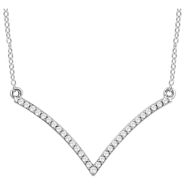 Picture of 0.17 Total Carat Designer Round Diamond Necklace