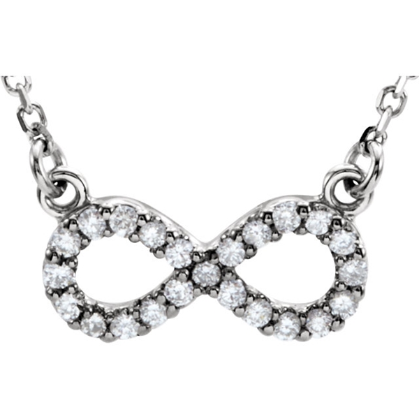 Picture of 0.13 Total Carat Designer Round Diamond Necklace