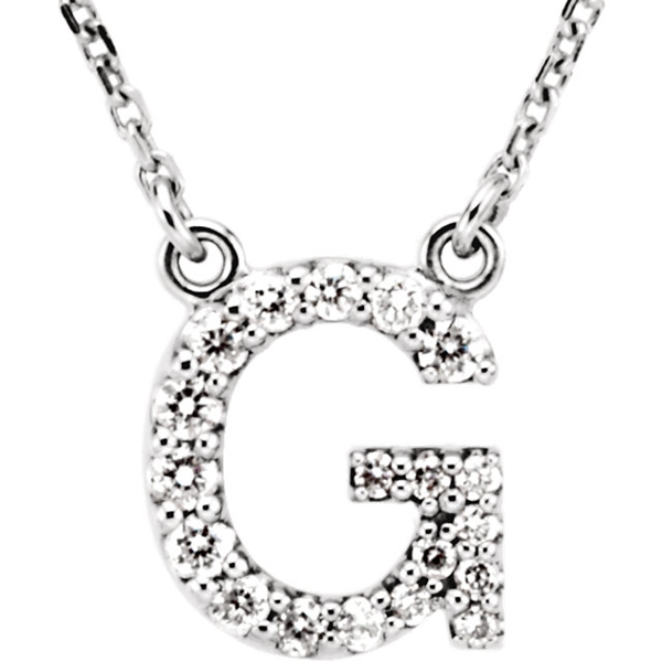 Picture of 0.17 Total Carat Letter Round Diamond Necklace