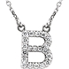 Picture of 0.17 Total Carat Letter Round Diamond Necklace