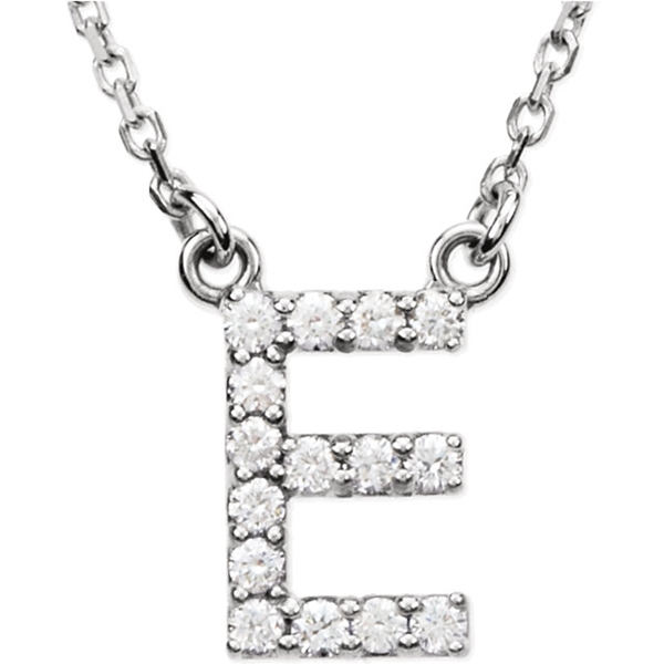 Picture of 0.17 Total Carat Letter Round Diamond Necklace