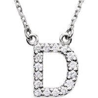 Picture of 0.17 Total Carat Letter Round Diamond Necklace