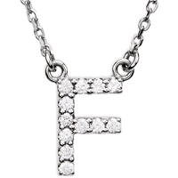 Picture of 0.17 Total Carat Letter Round Diamond Necklace