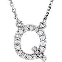 Picture of 0.17 Total Carat Letter Round Diamond Necklace