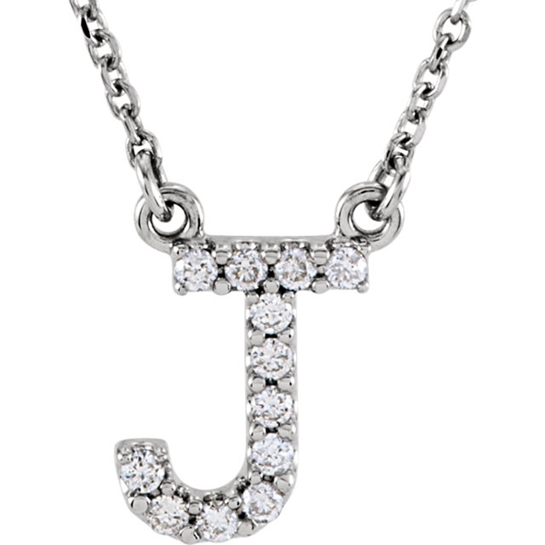 Picture of 0.13 Total Carat Letter Round Diamond Necklace