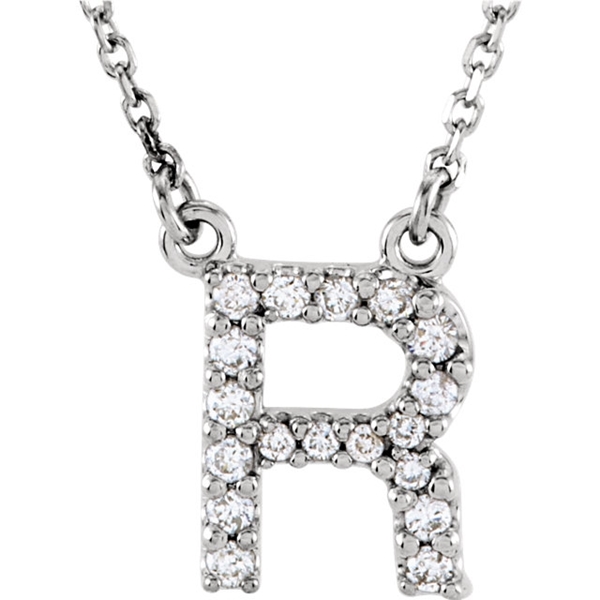 Picture of 0.17 Total Carat Letter Round Diamond Necklace