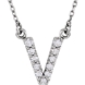 Picture of 0.13 Total Carat Letter Round Diamond Necklace