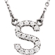Picture of 0.17 Total Carat Letter Round Diamond Necklace