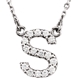 Picture of 0.17 Total Carat Letter Round Diamond Necklace