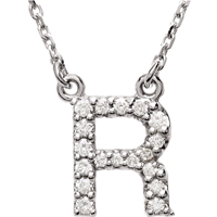 Picture of 0.17 Total Carat Letter Round Diamond Necklace