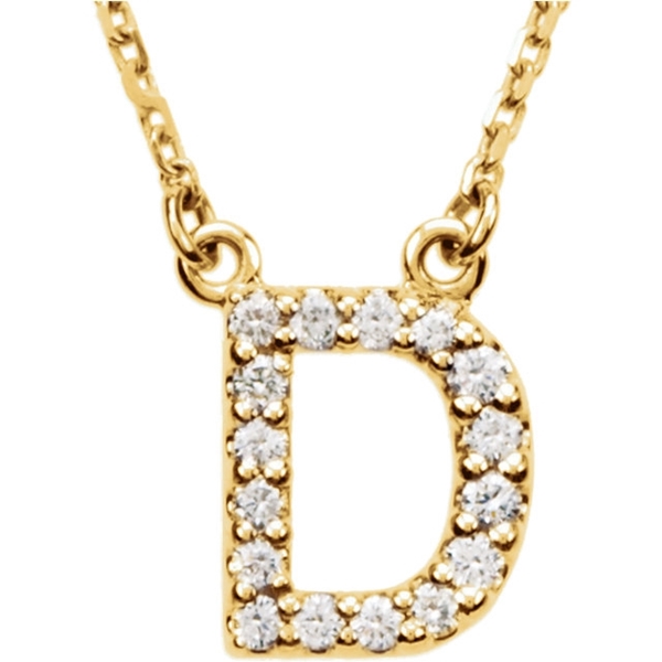 Picture of 0.17 Total Carat Letter Round Diamond Necklace