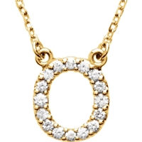 Picture of 0.17 Total Carat Letter Round Diamond Necklace