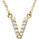 Picture of 0.13 Total Carat Letter Round Diamond Necklace