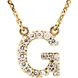 Picture of 0.17 Total Carat Letter Round Diamond Necklace